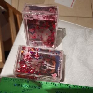 Brand New Floating Valentines Photo Frame Lot OF Two for 3" X 2" Picture 📸💋🎁